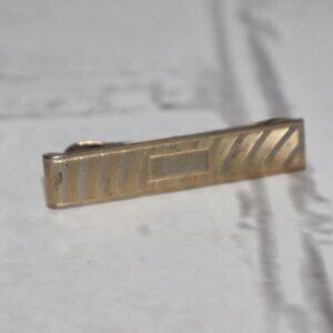 💼✨ Vintage Gold & Silver Men’s Tie Clip by Anson (1.75")